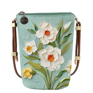 BeeGreen Floral Crossbody Cell Phone Purse Small Shoulder Bag Wallet